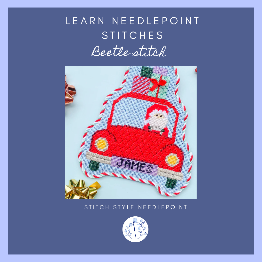 Learn Needlepoint Stitches: The Beetle Stitch