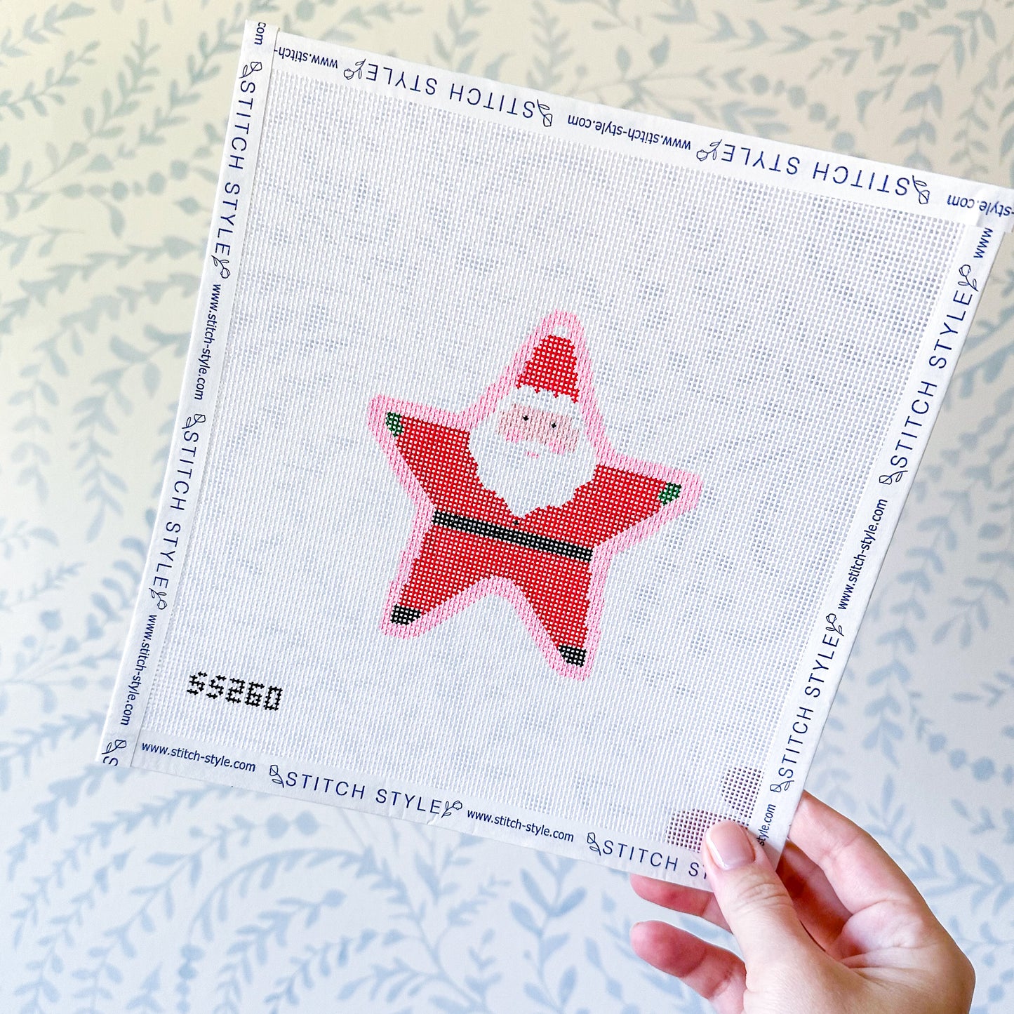 Santa Star Needlepoint Canvas