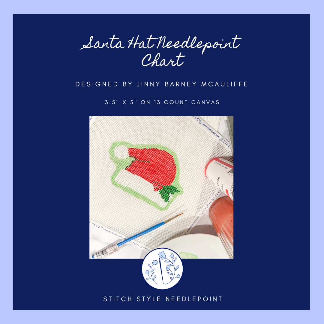 Red Santa Hat Needlepoint Chart