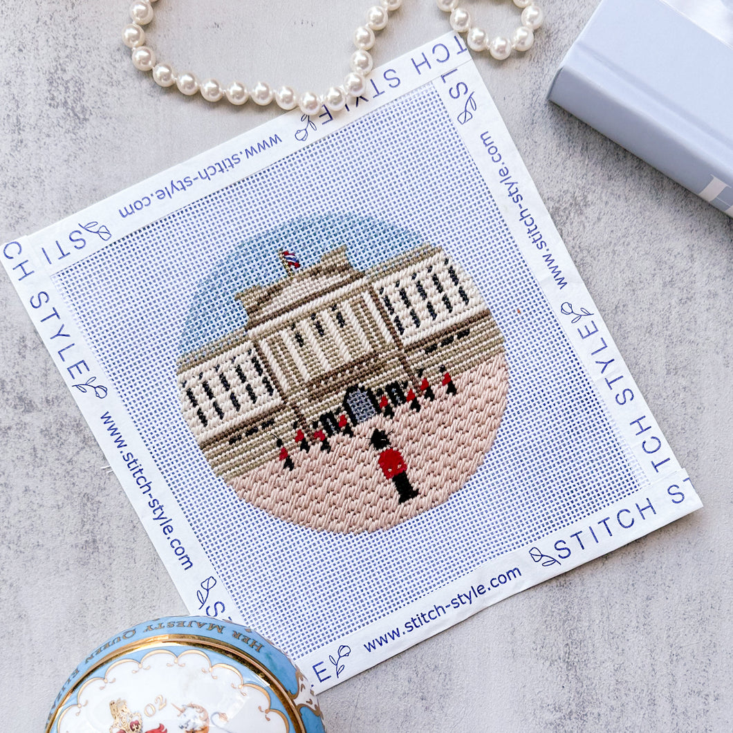 Changing of the Guard at Buckingham Palace Needlepoint Canvas