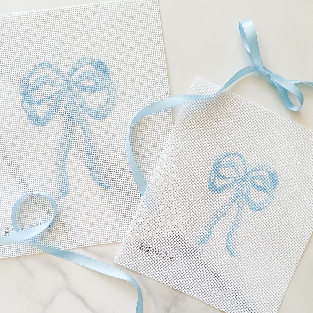 Eleven Gables: Baby Blue Bow Needlepoint Canvases