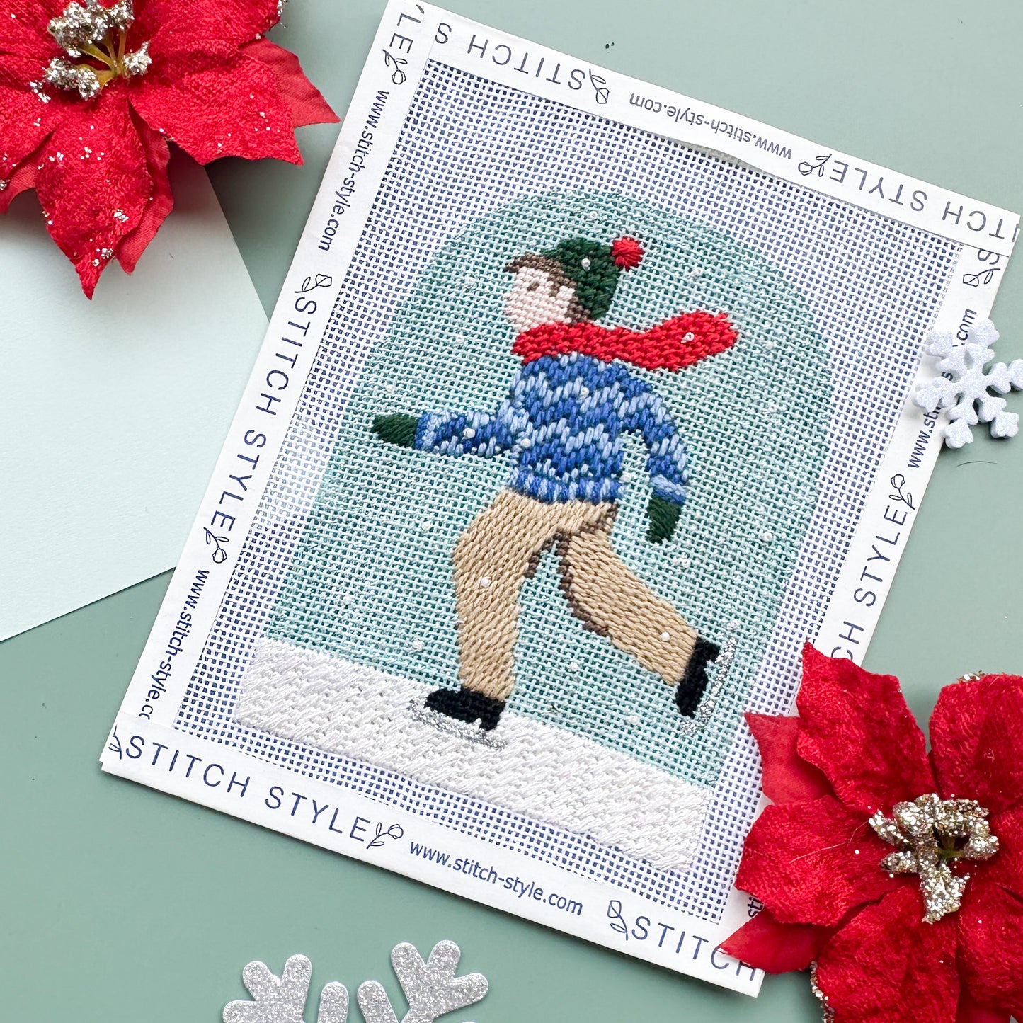 Winter Village- Boy Ice Skating