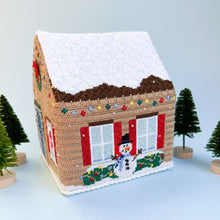 Load image into Gallery viewer, 3D Christmas Home with Blue Truck Needlepoint Canvas
