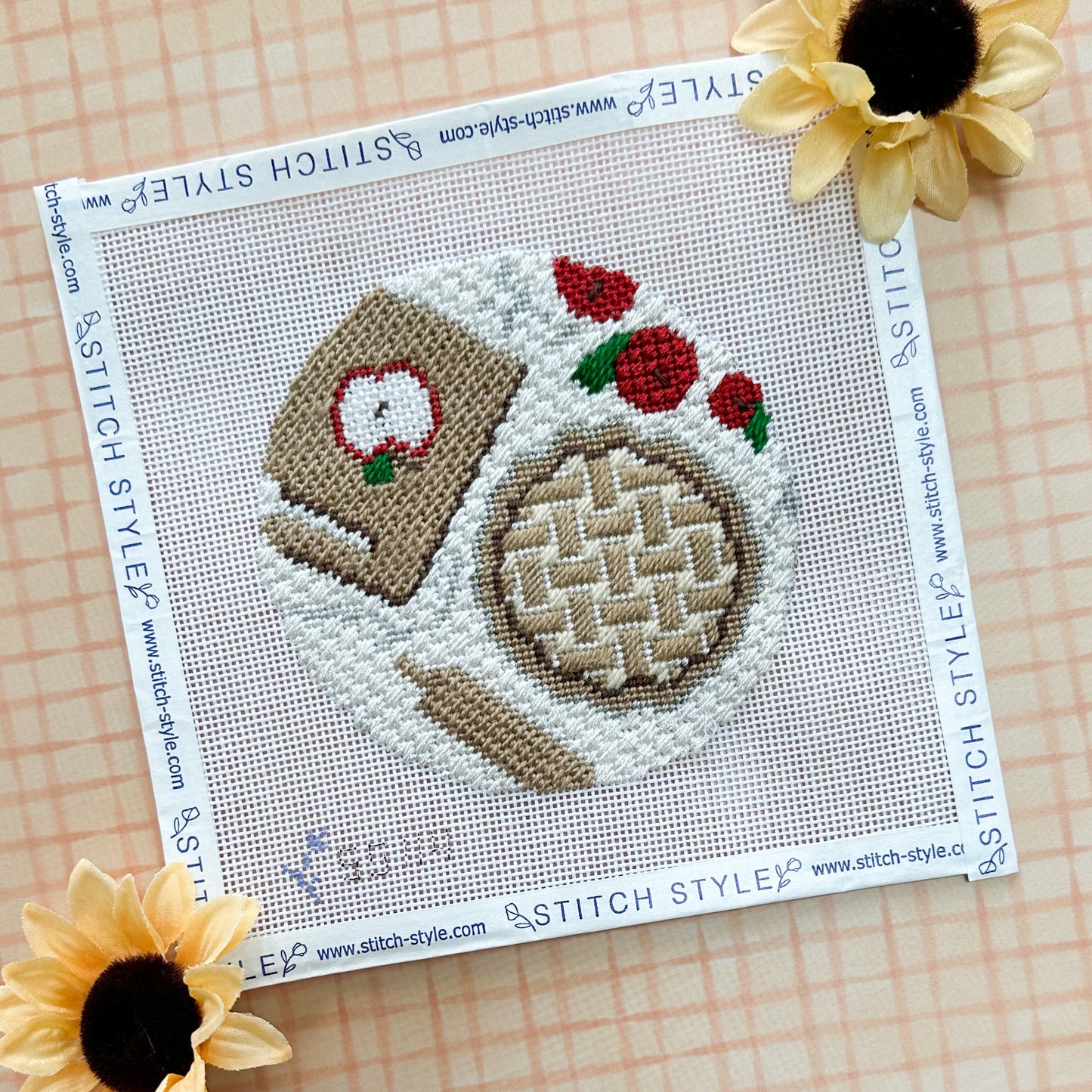 Apple Pie Baking Needlepoint Canvas