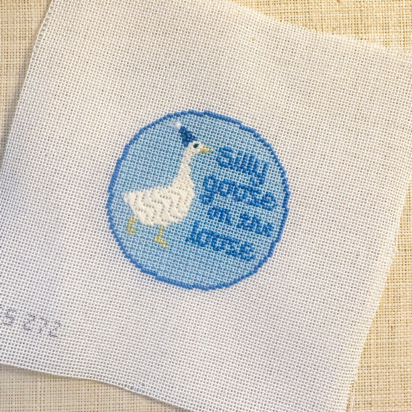 Silly Goose on the Loose 18 mesh Needlepoint Canvas