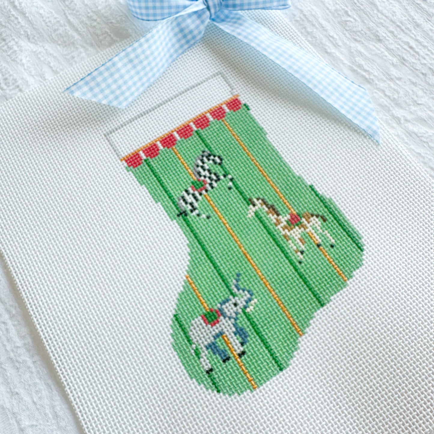 Carousel Mini Stocking 13 Mesh Needlepoint Chart