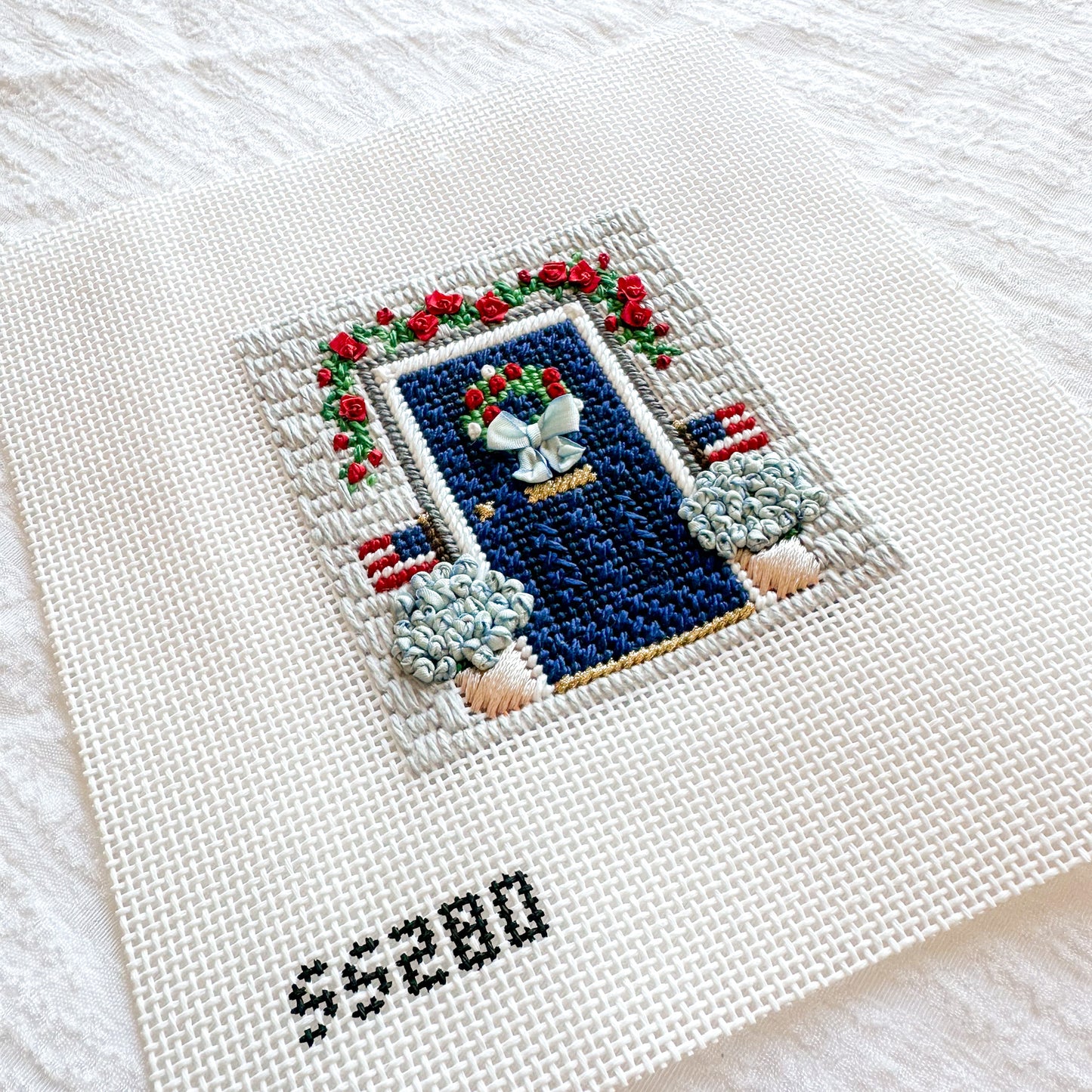 Summer Door Needlepoint Canvas- 13 Mesh