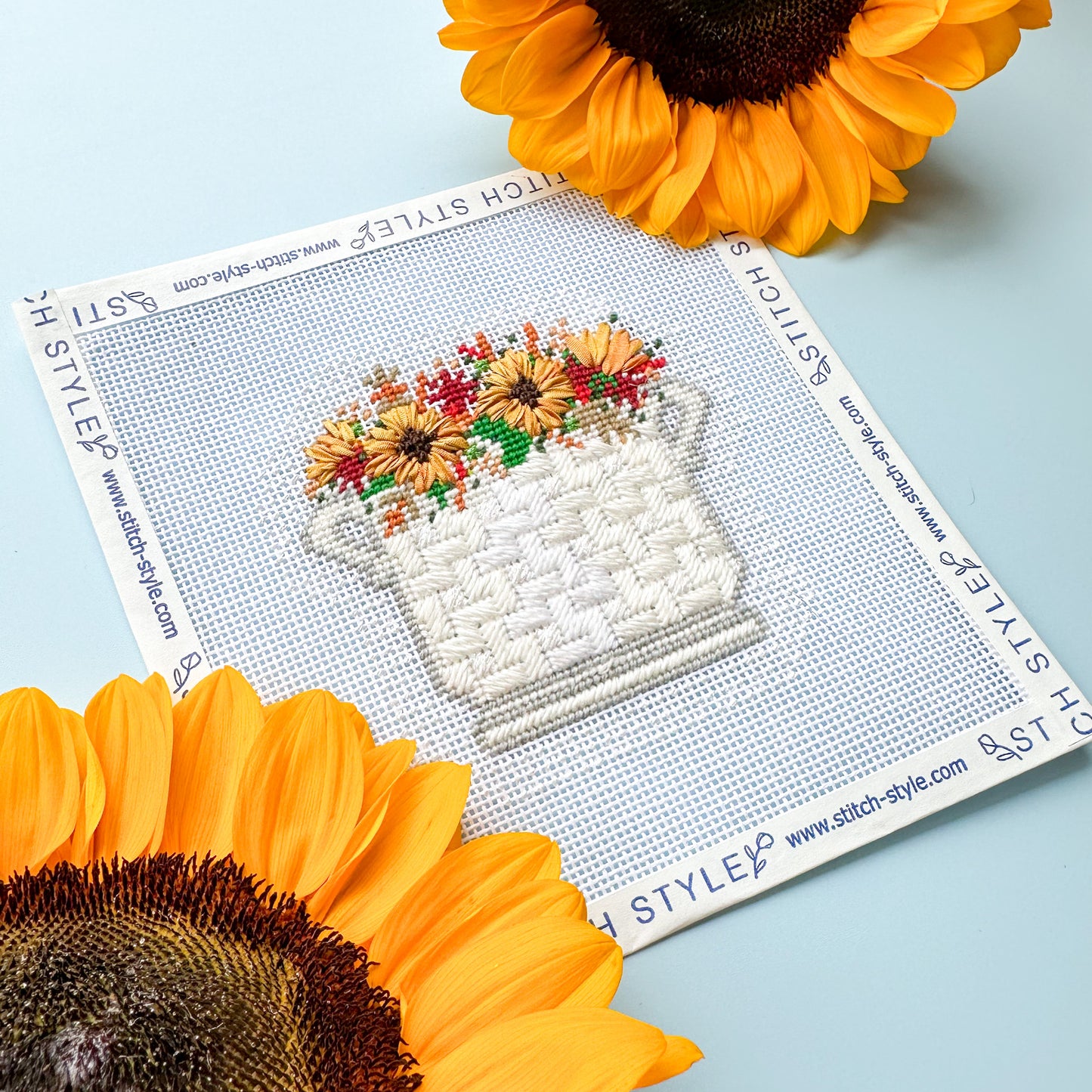 Autumn Floral Arrangement Needlepoint Canvas