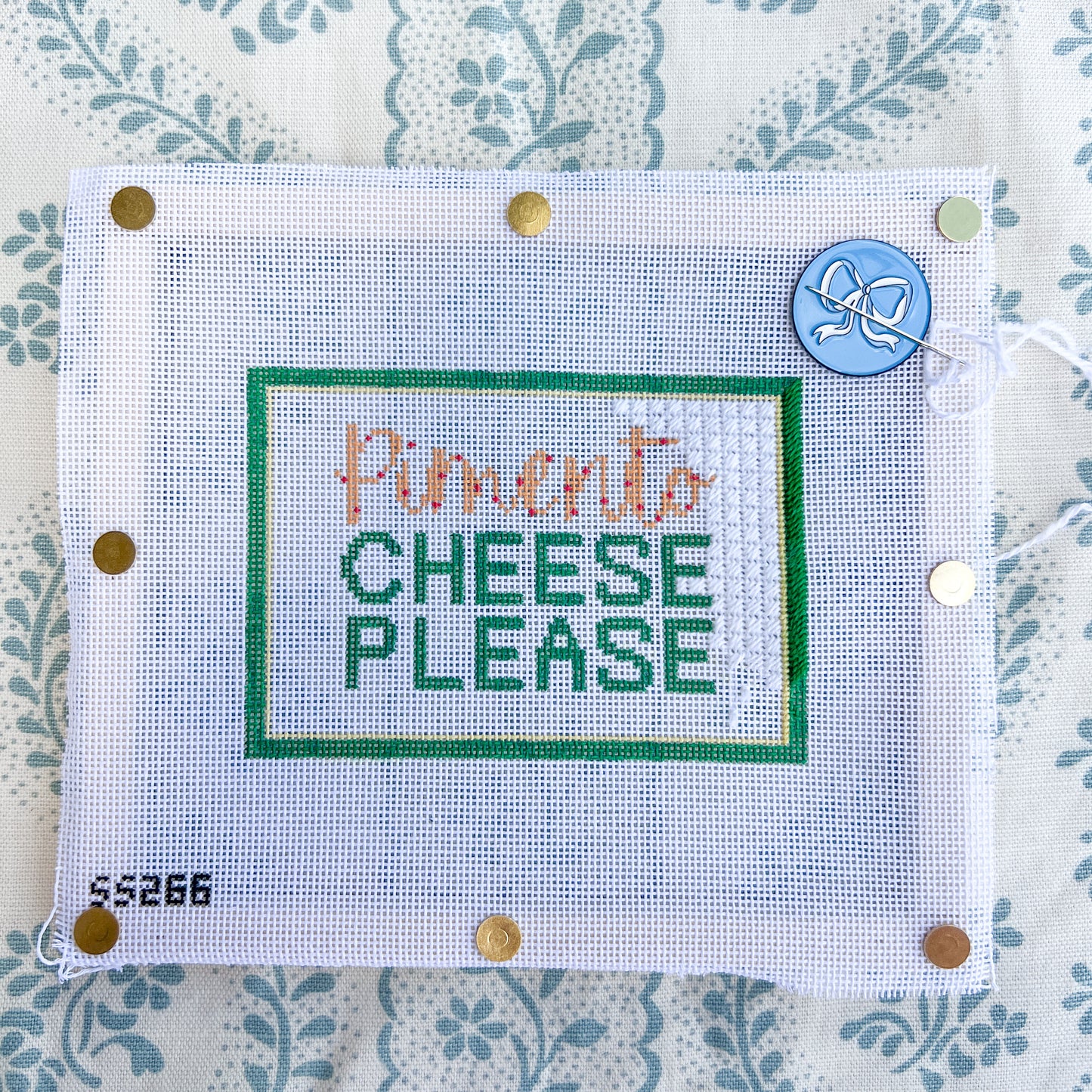 Pimento Cheese Please Needlepoint Canvas