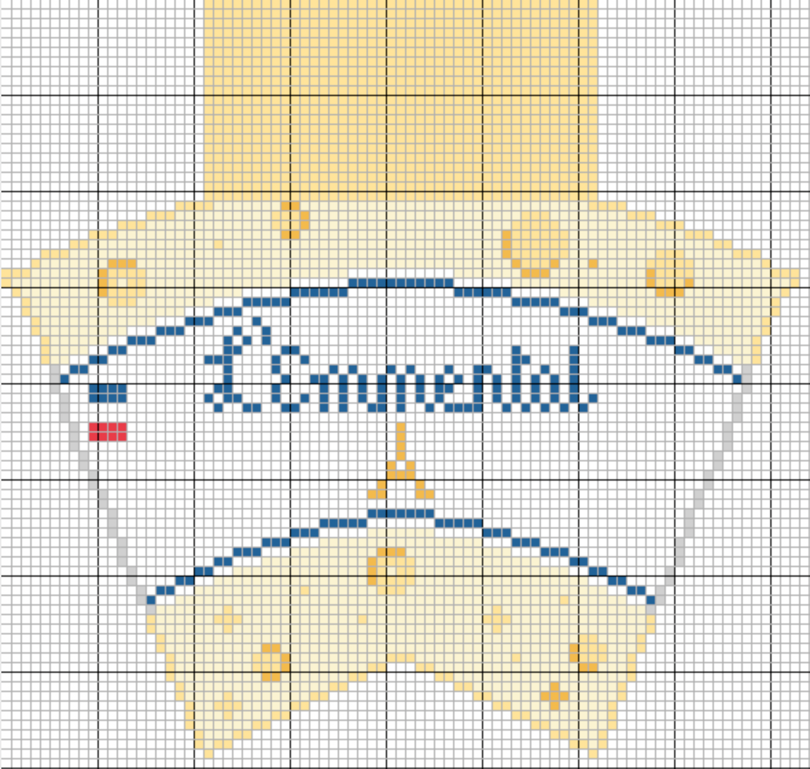 3D Emmental Cheese Wedge 18 Mesh Needlepoint Canvas