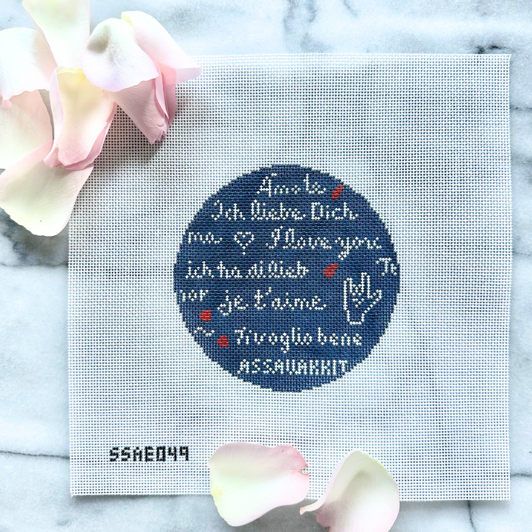 I love you wall Needlepoint Canvas