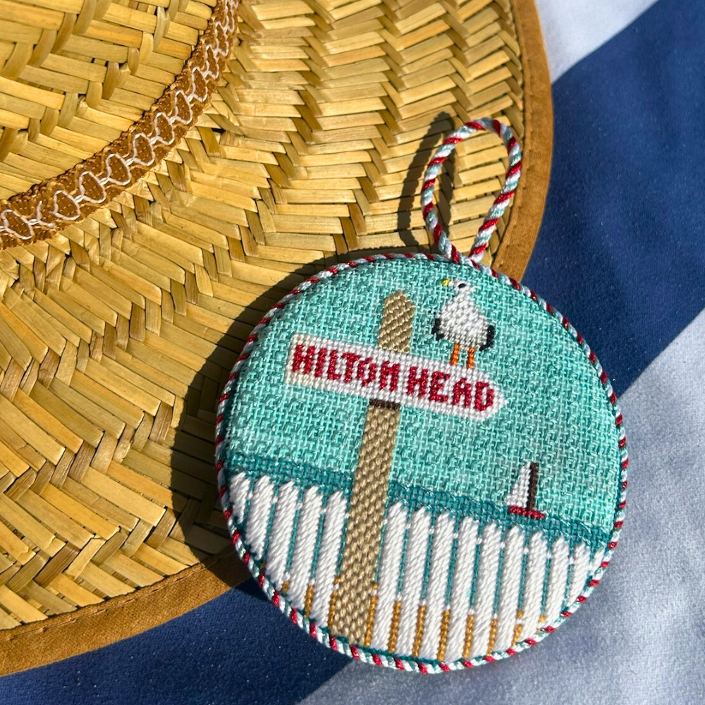 Beach Sign Needlepoint Canvas