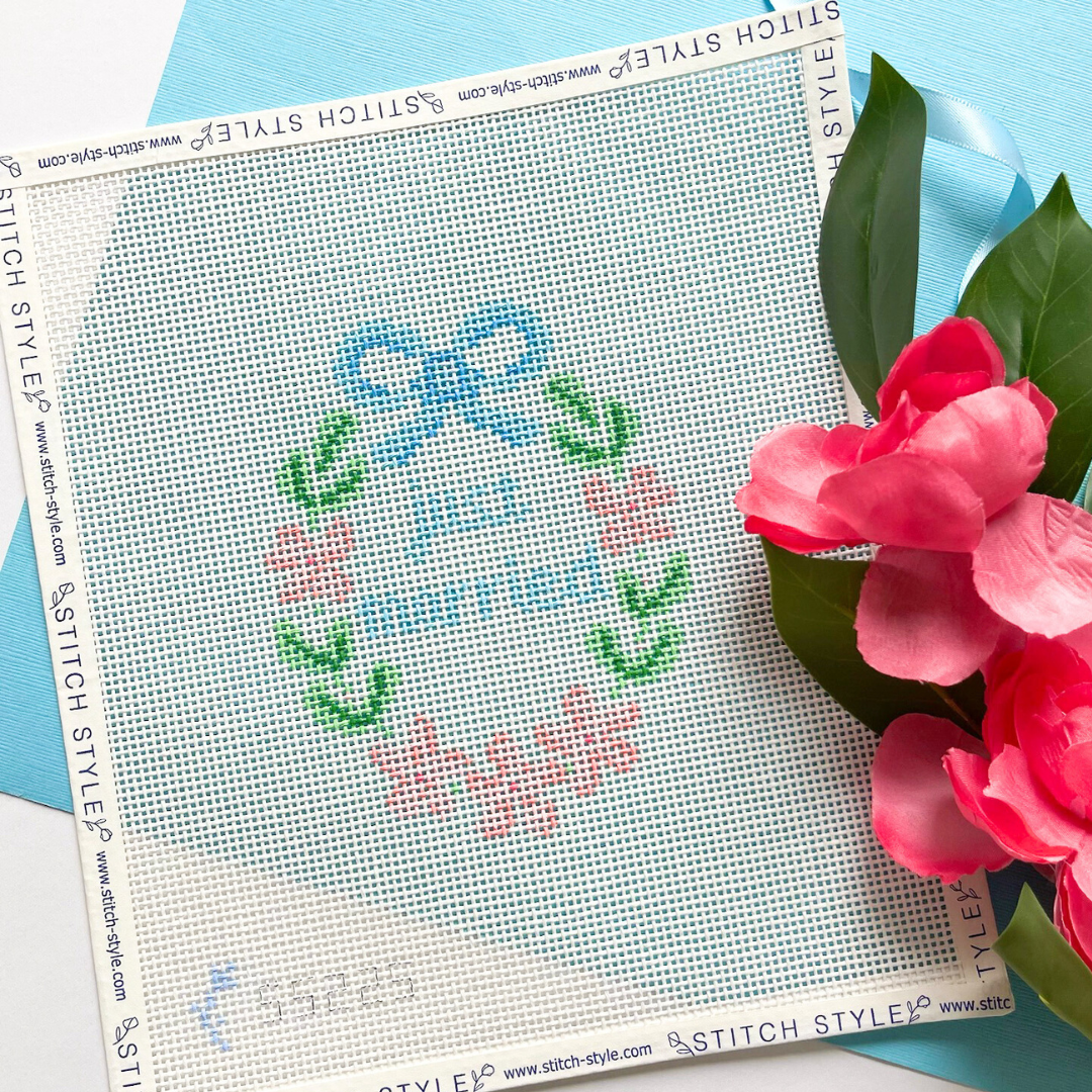 Just Married Needlepoint Canvas