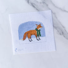 Load image into Gallery viewer, Christmas Forest Needlepoint Collection: Boy Fox with Scarf
