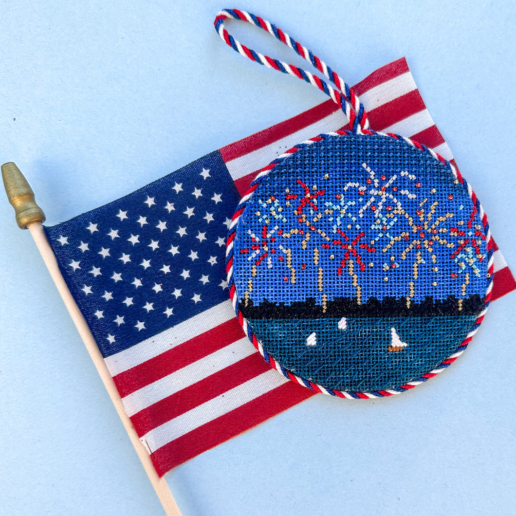 4TH of July Fireworks Needlepoint Canvas