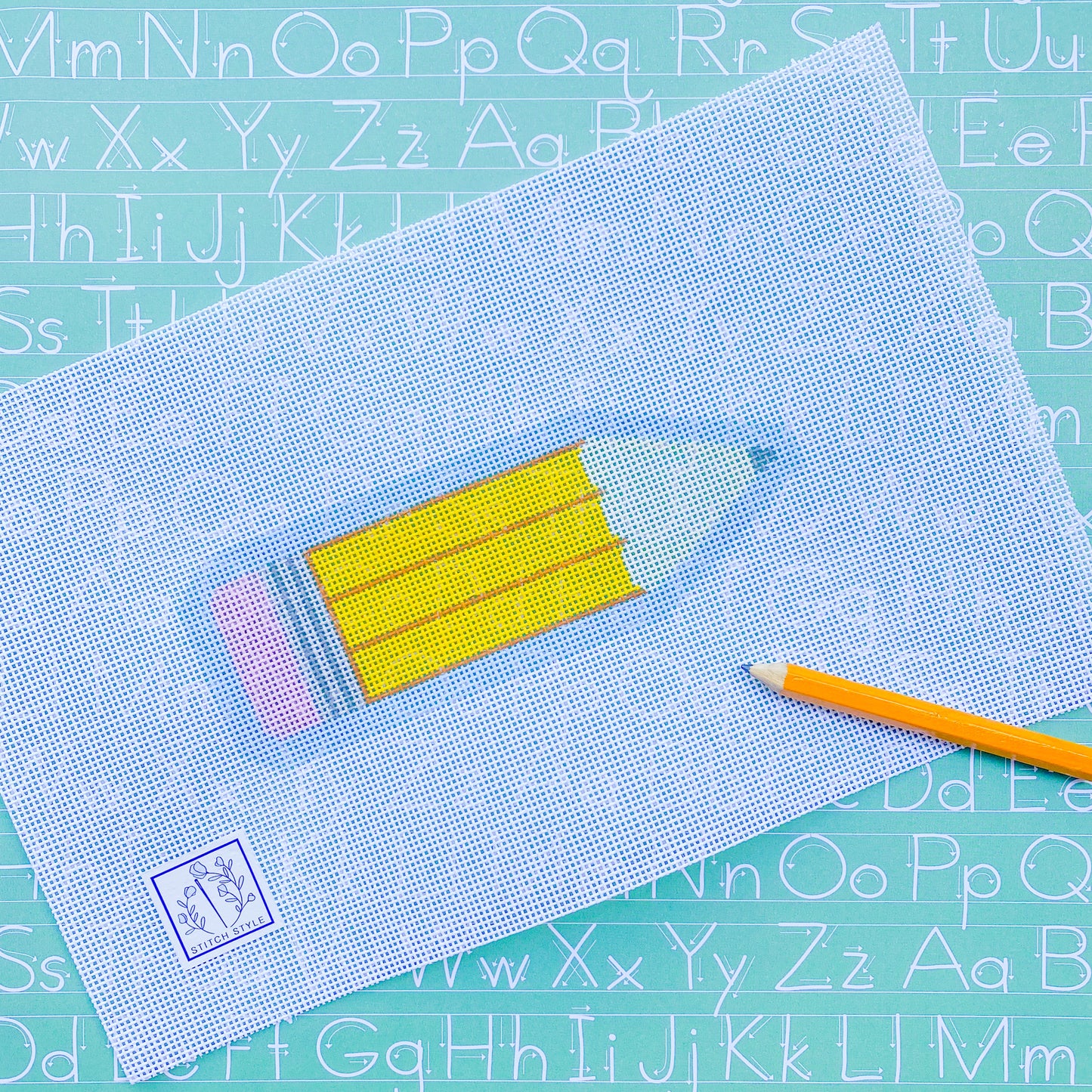 School Pencil Needlepoint Canvas
