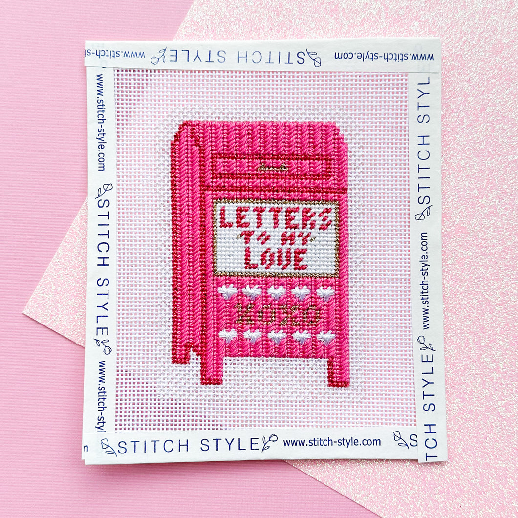 Letters to my Love Mailbox Needlepoint Canvas