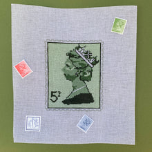 Load image into Gallery viewer, Queen Elizabeth Stamp Needlepoint Canvas
