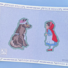 Load image into Gallery viewer, Fairy Tales and Fables: Little Red Riding Hood and the Big Bad Wolf Needlepoint Canvas
