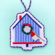 Load image into Gallery viewer, Christmas Bird House Needlepoint Canvases
