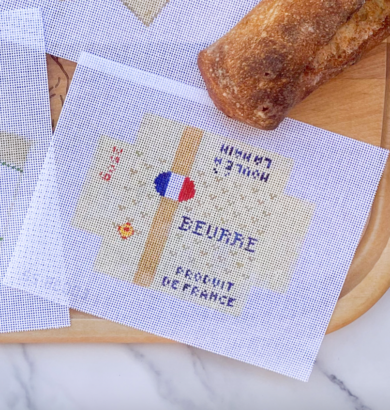 3D French Butter Needlepoint Canvas