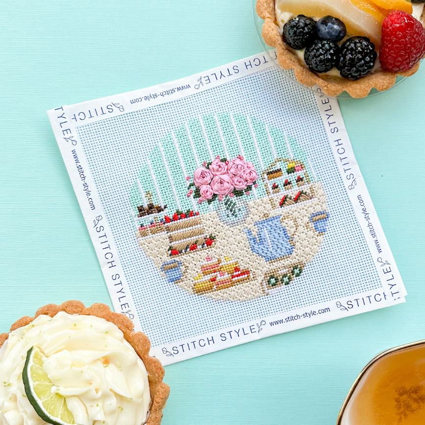 Tea for Two Needlepoint Canvas