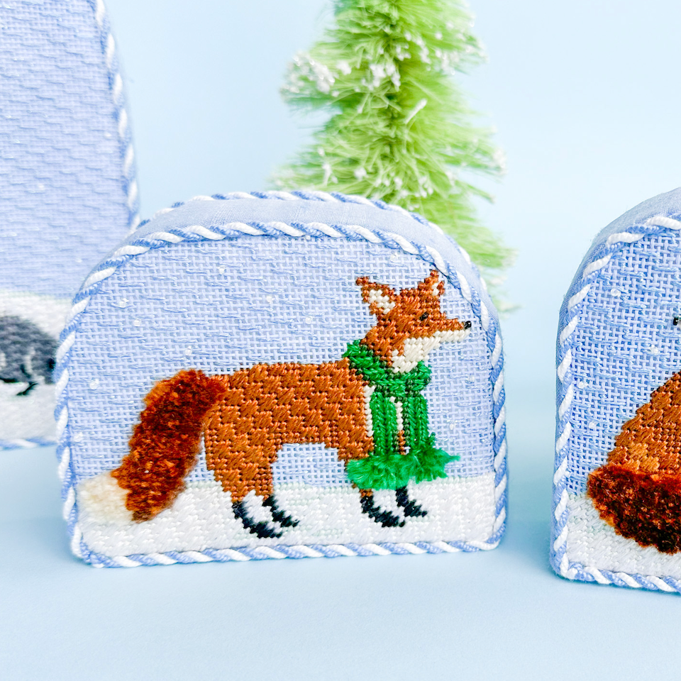 Christmas Forest Needlepoint Collection: Boy Fox with Scarf
