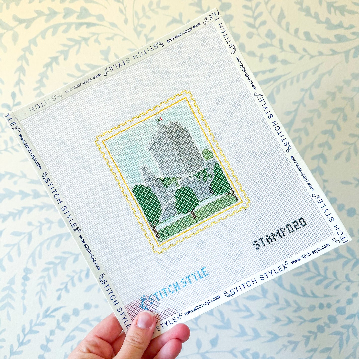 Ireland Blarney Castle 18 Mesh Travel Stamp Needlepoint Canvas
