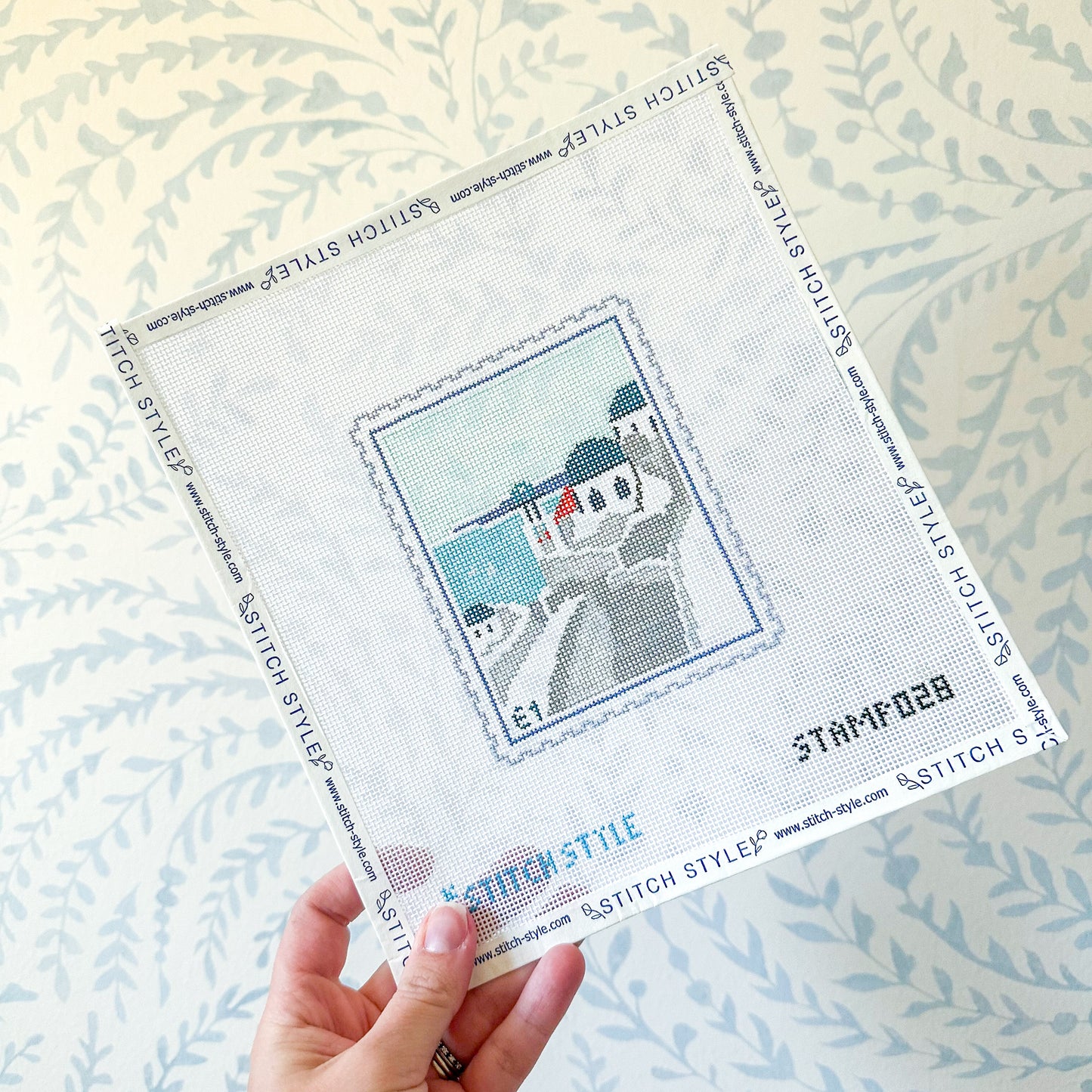 Santorini 18 Mesh Travel Stamp Needlepoint Canvas