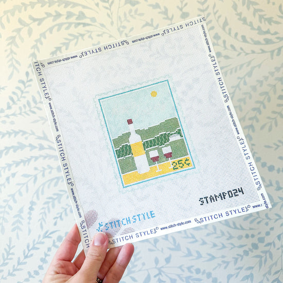Napa Valley 18 Mesh Travel Stamp Needlepoint Canvas