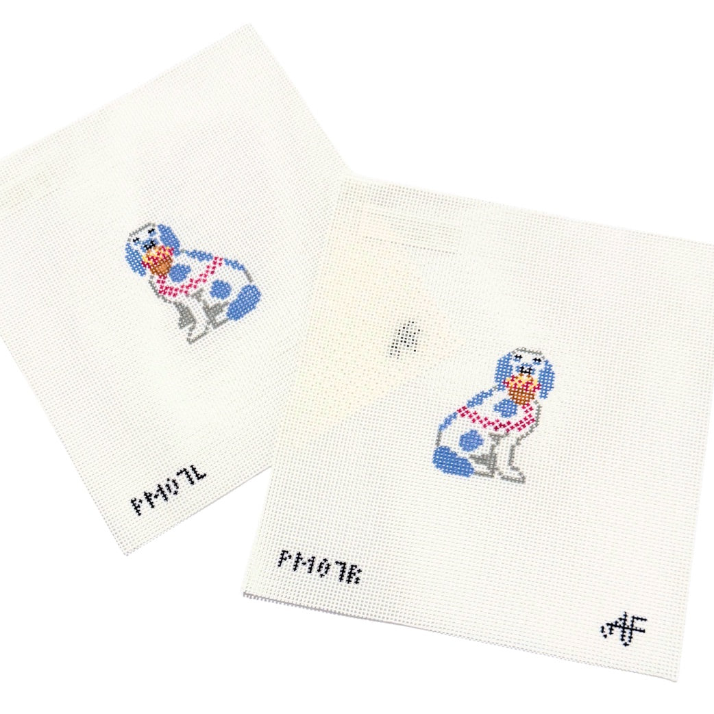 Staffordshire Dog 18 mesh Needlepoint Canvas