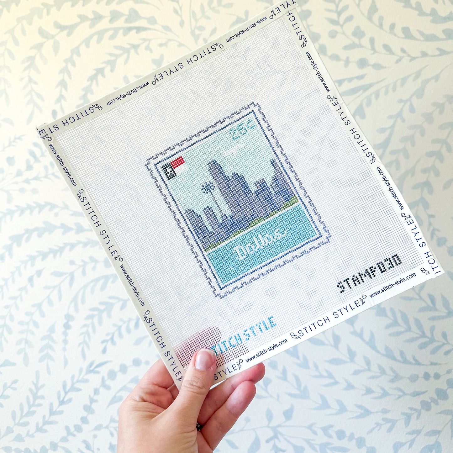 Dallas 18 Mesh Travel Stamp Needlepoint Canvas