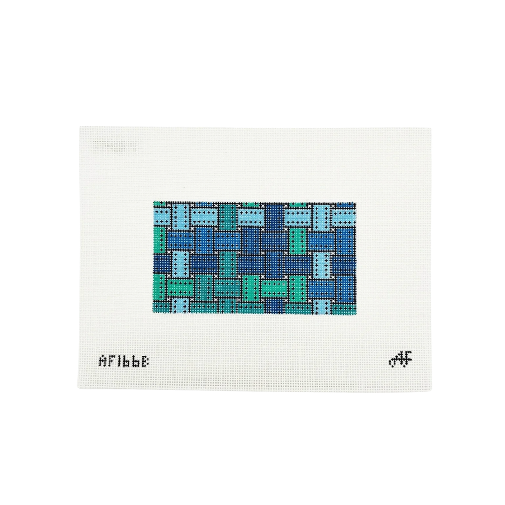 Ribbon Rectangular Insert 13 mesh Needlepoint Canvas