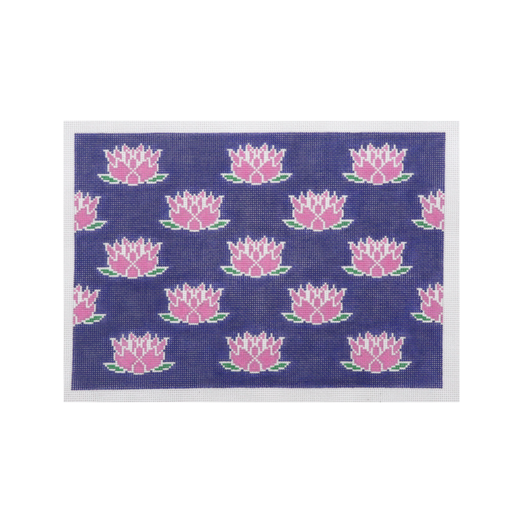 Lotus Clutch 18 mesh Needlepoint Canvas