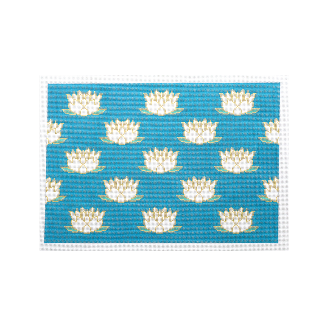 Lotus Clutch 18 mesh Needlepoint Canvas
