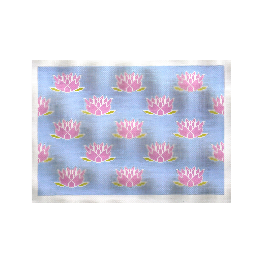 Lotus Clutch 18 mesh Needlepoint Canvas