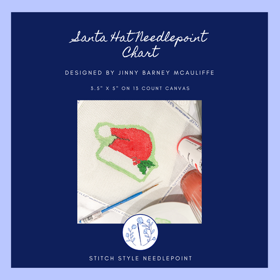 Red Santa Hat Needlepoint Chart