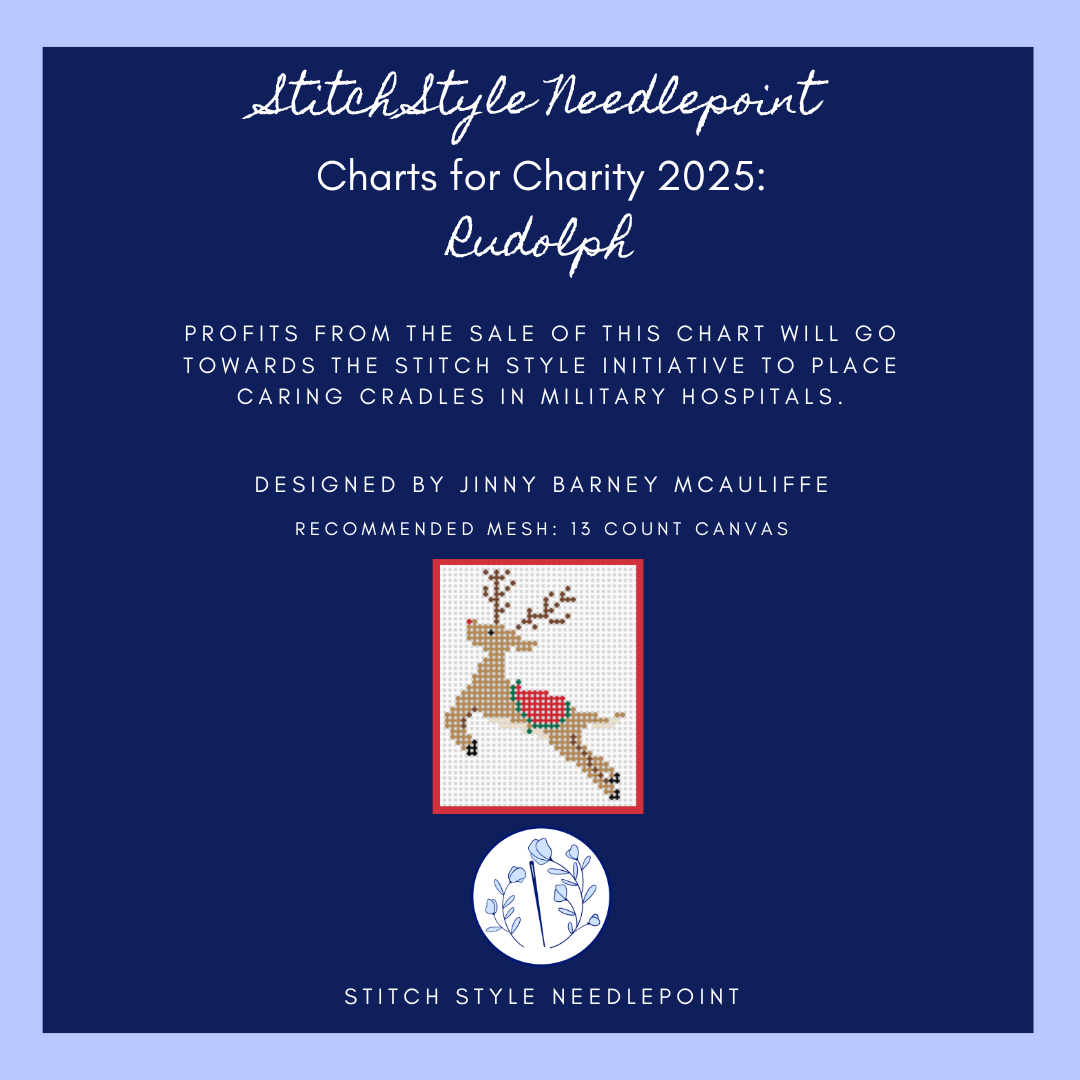 Charts for Charity 2025: Rudolph Needlepoint Chart