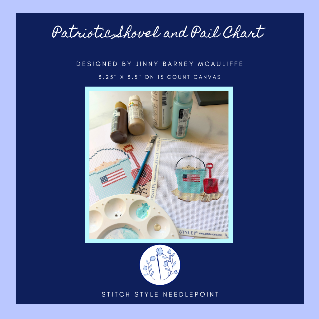 Patriotic Shovel and Pail Needlepoint Chart