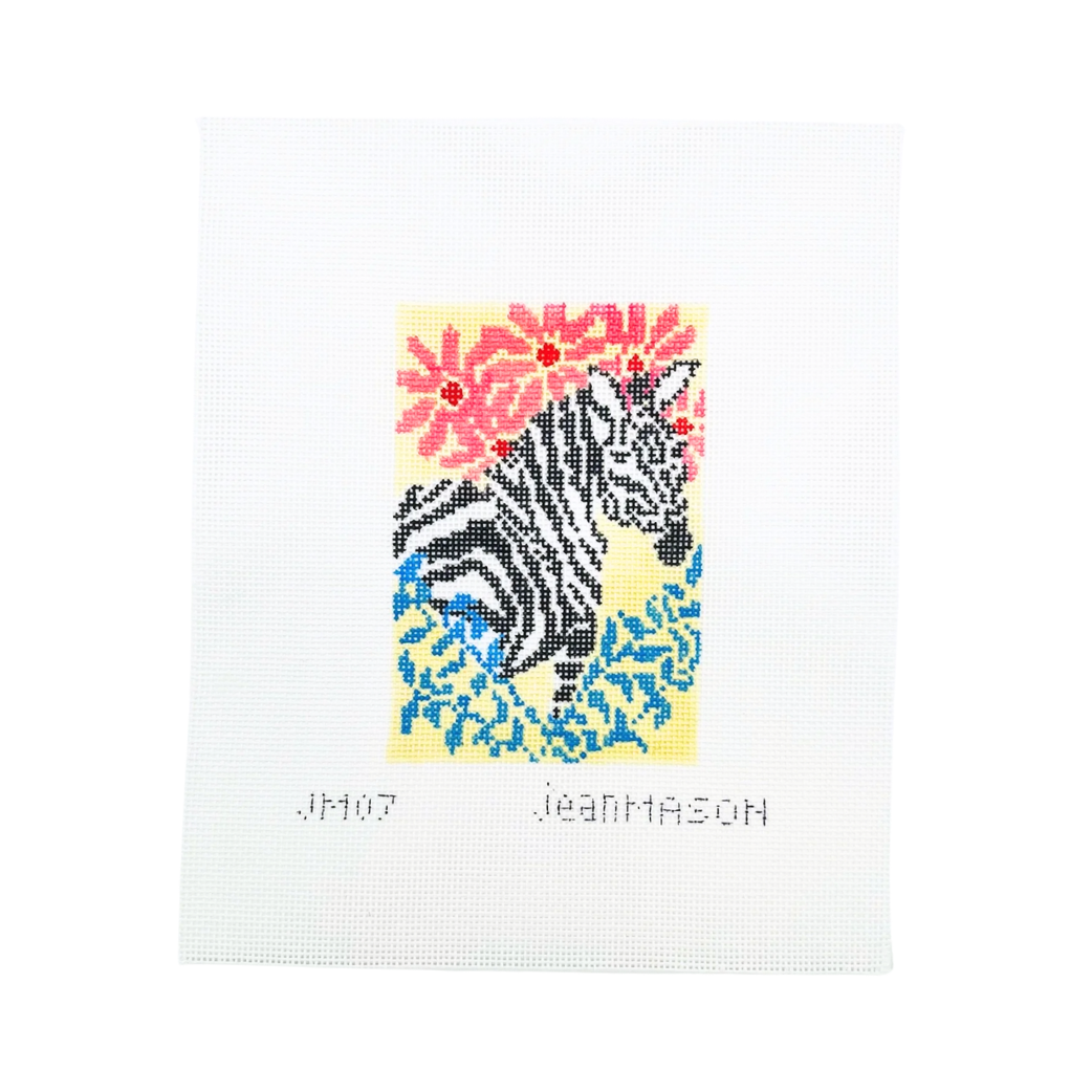 Zebra Passport Insert 18 mesh Needlepoint Canvas