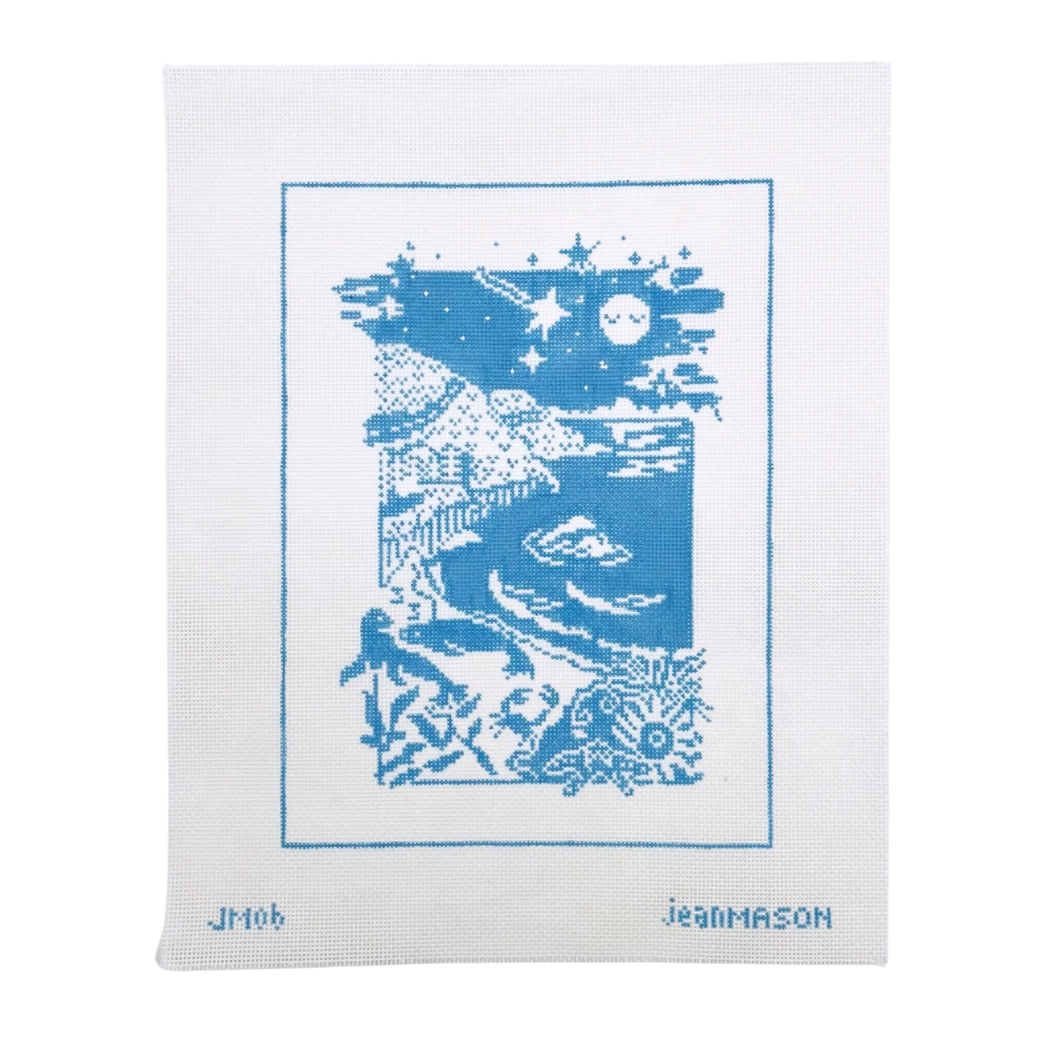 Marin California Coastline Needlepoint Canvas