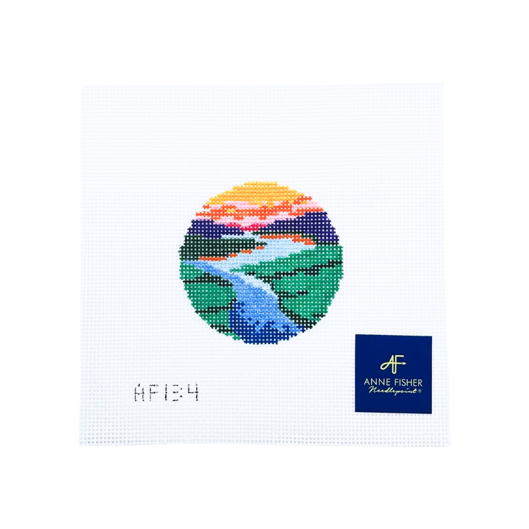 Marsh Round Insert Needlepoint Canvas