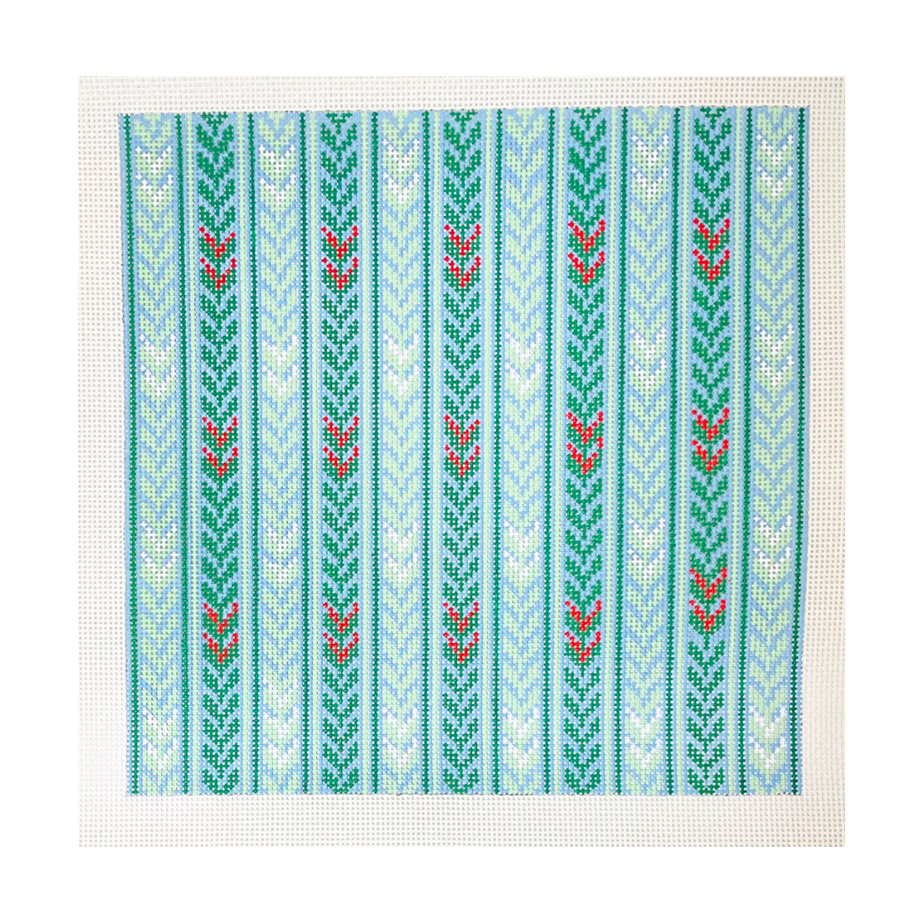 Sky Blue Trellis Tray Insert Needlepoint Canvas