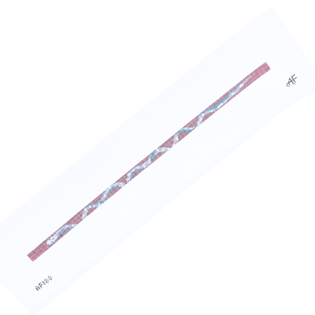 Pink and Turquoise Snake Wrap Bracelet 18 mesh Needlepoint Canvas