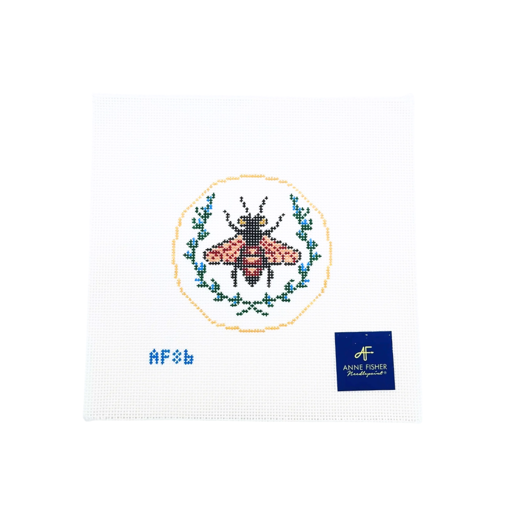 Black Bee Insert Needlepoint Canvas