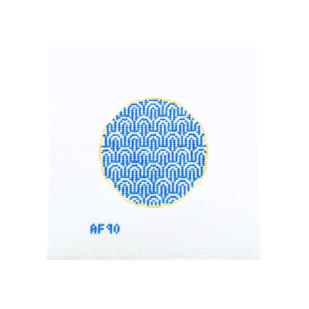 Blue and White Insert 13 mesh Needlepoint Canvas
