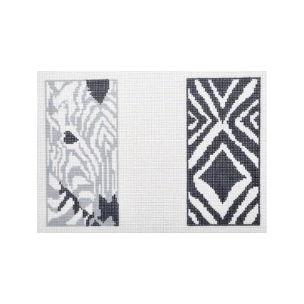 Zebra Double Eyeglass 14 mesh Needlepoint Canvas
