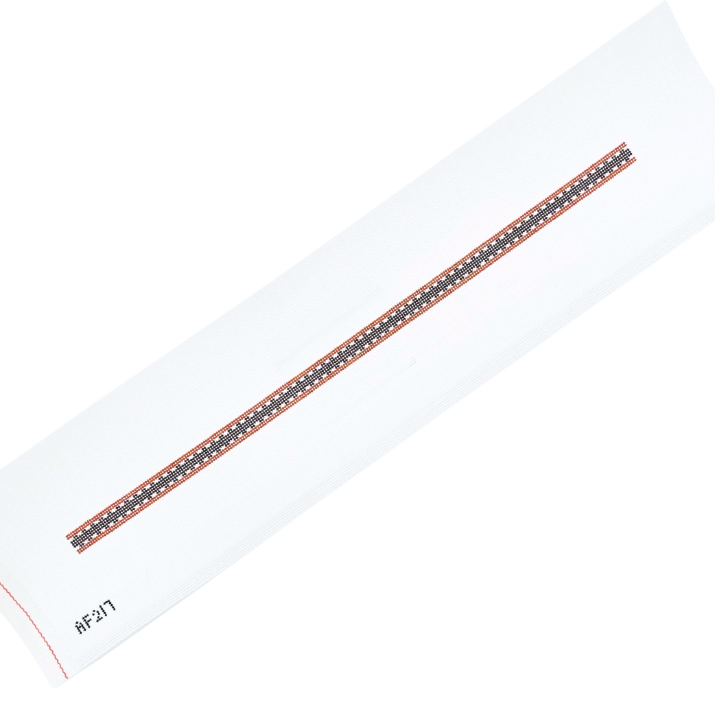 Espresso/Gold Link Wrap Bracelet 18 mesh Needlepoint Canvas