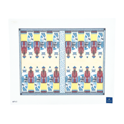 Chinoiserie Backgammon Board 14 mesh Needlepoint Canvas
