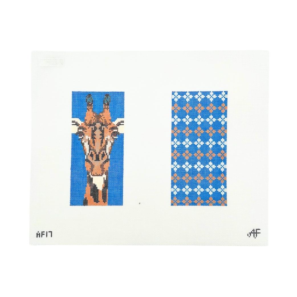 Giraffe Double Eyeglass Case 14 mesh Needlepoint Canvas